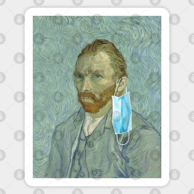 Van Gogh - Facemask Sticker by jonrjones